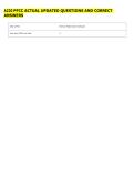 A220 PFCC ACTUAL UPDATED QUESTIONS AND CORRECT &NewLine;ANSWERS