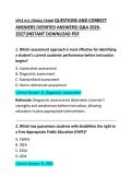 SPCE 611 Final Exam Questions and Correct Answers 2026 &ndash; Complete Practice Test & Study Guide