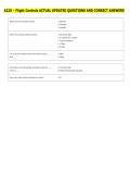 A220 - Flight Controls ACTUAL UPDATED QUESTIONS AND CORRECT ANSWERS 
