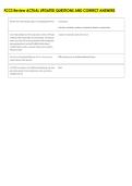 FCCS Review ACTUAL UPDATED QUESTIONS AND CORRECT ANSWERS 