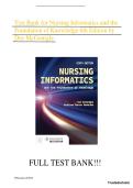 Nursing Informatics and the Foundation of Knowledge&comma; 6th Edition Test Bank &vert; Dee McGonigle & Kathleen G&period; Mastrian &vert; Complete Practice Questions & Answers