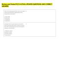 Review and Pretest FCCS ACTUAL UPDATED QUESTIONS AND CORRECT &NewLine;ANSWERS 