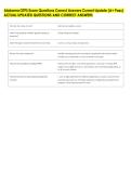 Alabama OTPS Exam Questions Correct Answers Current Update &lpar;A&plus; Pass&rpar; &NewLine;ACTUAL UPDATED QUESTIONS AND CORRECT ANSWERS 
