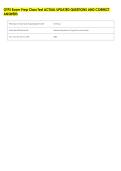 OTPS Exam Prep Class Test ACTUAL UPDATED QUESTIONS AND CORRECT &NewLine;ANSWERS 