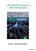 Neuroscience&comma; 7th Edition Test Bank &vert; George J&period; Augustine&comma; Jennifer M&period; Groh & Dale Purves &vert; Complete Questions & Answers for Chapters 1&ndash;34