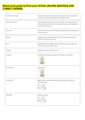 Weeds study guide for PCA exam ACTUAL UPDATED QUESTIONS AND &NewLine;CORRECT ANSWERS