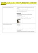 OTP 540 Physical Dysfunctions ACTUAL UPDATED QUESTIONS AND CORRECT &NewLine;ANSWERS 