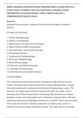 NR507 ADVANCED PATHOPHYSIOLOGY final and midterm exams &vert; STUDY GUIDE &vert; TESTBANK &vert; PRACTICE QUESTIONS & ANSWERS &vert; EXAM PREPARATION &vert; ADVANCED REVIEW &vert; LATEST UPDATE 2026&sol;2027 &vert; COMPREHENSIVE PRACTICE EXAM
