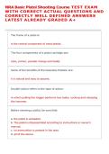 NRA Basic Pistol Shooting Course TEST EXAM &NewLine;WITH CORRECT ACTUAL QUESTIONS AND &NewLine;CORRECTLY WELL DEFINED ANSWERS &NewLine;LATEST ALREADY GRADED A&plus;