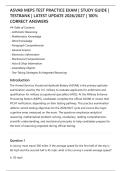 ASVAB MEPS TEST PRACTICE EXAM &vert; STUDY GUIDE &vert;&NewLine;TESTBANK &vert; LATEST UPDATE 2026&sol;2027 &vert; 100&percnt;&NewLine;CORRECT ANSWERS