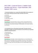 WGU D362 - Corporate Finance &vert; Complete Study Questions and Answers &plus; Expert Rationales &vert; 2026 Updated &vert; 100&percnt; correct