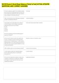 NU 322 Exam 2 &lpar;Acid Base Balance Ticket to Test&rpar; ACTUAL UPDATED &NewLine;QUESTIONS AND CORRECT ANSWERS 