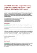 WGU D366 &ndash; Marketing Analytics OA Exam &vert; Actual study Questions and Answers &plus; Expert Rationales &vert; 2026 Updates &vert; 100&percnt; correct&NewLine;&NewLine;
