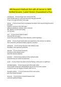 APA Research Methods Test with all Correct & 100&percnt; Verified Answers &vert;Latest Version &vert;Guaranteed to Pass