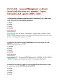 WGU C214 &ndash; Financial Management OA Exam &vert; Actual study Questions and Answers &plus; Expert Rationales &vert; 2026 Updates &vert; 100&percnt; correct
