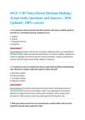 WGU C207 Data-Driven Decision Making &vert; Actual study Questions and Answers &vert; 2026 Updated &vert; 100&percnt; correct