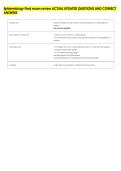 Epidemiology Final exam review ACTUAL UPDATED QUESTIONS AND CORRECT &NewLine;ANSWERS 