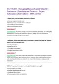WGU C202 &ndash; Managing Human Capital Objective Assessment &vert; Questions and Answers &plus; Expert Rationales &vert; 2026 Updated &vert; 100&percnt; correct