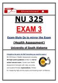 NU 325 Exam 3 &ndash; Health Assessment &lpar;Latest 2026&sol;2027 Update&rpar; Actual Questions & Answers &lpar;USA&rpar; 100&percnt; Guarantee Pass&NewLine;