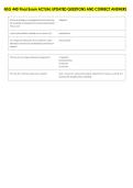 NSG 440 Final Exam ACTUAL UPDATED QUESTIONS AND CORRECT ANSWERS 