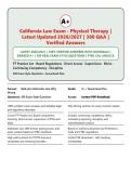 California Law Exam - Physical Therapy 2026&sol;2027 &vert; 300 Q&A with Verified Answers & Legal Rationales &vert; Graded A&plus; &vert; Latest PTBC Edition