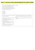 NSG 101 - Final Review ACTUAL UPDATED QUESTIONS AND CORRECT ANSWERS 