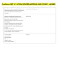 Final Exam NSG 101 ACTUAL UPDATED QUESTIONS AND CORRECT ANSWERS 