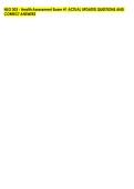 NSG 303 - Health Assessment Exam &num;1 ACTUAL UPDATED QUESTIONS AND &NewLine;CORRECT ANSWERS &NewLine;
