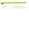 Chapter 17 review questions ACTUAL UPDATED QUESTIONS AND CORRECT &NewLine;ANSWERS 