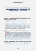 ADVANCED FIREFIGHTER TECHNICIAN CERTIFICATION &vert; COMPLETE EXAM 2026&sol;2027 &vert; QUESTIONS AND 100&percnt; VERIFIED ANSWERS &vert; PASS GUARANTEE&NewLine;&NewLine;