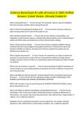 Evidence Based Exam &num;1 with all Correct & 100&percnt; Verified Answers &vert;Latest Version &vert;Already Graded A&plus;