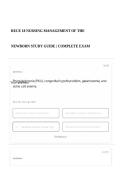 RECE 18 NURSING MANAGEMENT OF THE NEWBORN STUDY GUIDE &vert; COMPLETE EXAM REVIEW QUESTIONS AND ANSWERS 2026&sol;2027