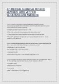 ATI Medical-Surgical Retake Study Guide 2026 &vert; 300&plus; Q&A with Verified Answers & Detailed Rationales &vert; Graded A&plus; &vert; Latest Edition