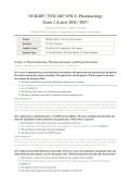 NUR2407 PHARMACOLOGY EXAM 2 2026&sol;2027 &vert; Rasmussen Verified Q&A with Rationales &vert; Pass Guaranteed - A&plus; Graded&NewLine;&NewLine;