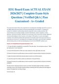 EEG Board Exam ACTUAL EXAM 2026&sol;2027 &vert; Complete Exam-Style Questions &vert; Verified Q&A &vert; Pass Guaranteed - A&plus; Graded&NewLine;&NewLine;