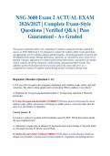 NSG 3600 Exam 2 ACTUAL EXAM 2026&sol;2027 &vert; Complete Exam-Style Questions &vert; Verified Q&A &vert; Pass Guaranteed - A&plus; Graded&NewLine;&NewLine;