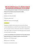 PNR 206&sol;PNR206 Exam 2 V3 &vert; Medical-Surgical &NewLine;Nursing II Q&A with Rationale &vert; Fortis College