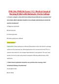 PNR 206&sol;PNR206 Exam 1 V2 &vert; Medical-Surgical &NewLine;Nursing II Q&A with Rationale &vert; Fortis College