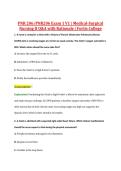PNR 206&sol;PNR206 Exam 1 V1 &vert; Medical-Surgical &NewLine;Nursing II Q&A with Rationale &vert; Fortis College