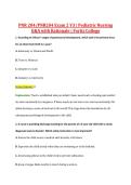 PNR 204&sol;PNR204 Exam 2 V3 &vert; Pediatric Nursing &NewLine;Q&A with Rationale &vert; Fortis College 