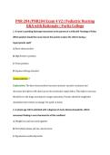 PNR 204&sol;PNR204 Exam 4 V2 &vert; Pediatric Nursing &NewLine;Q&A with Rationale &vert; Fortis College 