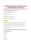 PNR 204&sol;PNR204 Exam 4 V1 &vert; Pediatric Nursing &NewLine;Q&A with Rationale &vert; Fortis College 