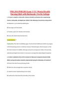 PNR 200&sol;PNR200 Exam 3 V3 &vert; Mental Health &NewLine;Nursing Q&A with Rationale &vert; Fortis College