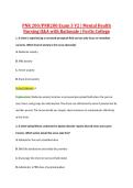 PNR 200&sol;PNR200 Exam 3 V2 &vert; Mental Health &NewLine;Nursing Q&A with Rationale &vert; Fortis College