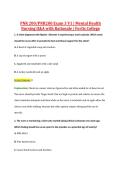 PNR 200&sol;PNR200 Exam 3 V1 &vert; Mental Health &NewLine;Nursing Q&A with Rationale &vert; Fortis College