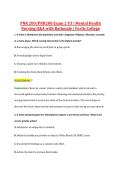 PNR 200&sol;PNR200 Exam 2 V3 &vert; Mental Health &NewLine;Nursing Q&A with Rationale &vert; Fortis College