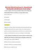 NR 200&sol;PNR200 Final Exam V2 &vert; Mental Health &NewLine;Nursing Q&A with Rationale &vert; Fortis College