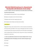 PNR 200&sol;PNR200 Final Exam V1 &vert; Mental Health &NewLine;Nursing Q&A with Rationale &vert; Fortis College