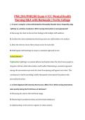 PNR 200&sol;PNR200 Exam 4 V3 &vert; Mental Health &NewLine;Nursing Q&A with Rationale &vert; Fortis College