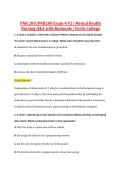 PNR 200&sol;PNR200 Exam 4 V2 &vert; Mental Health &NewLine;Nursing Q&A with Rationale &vert; Fortis College